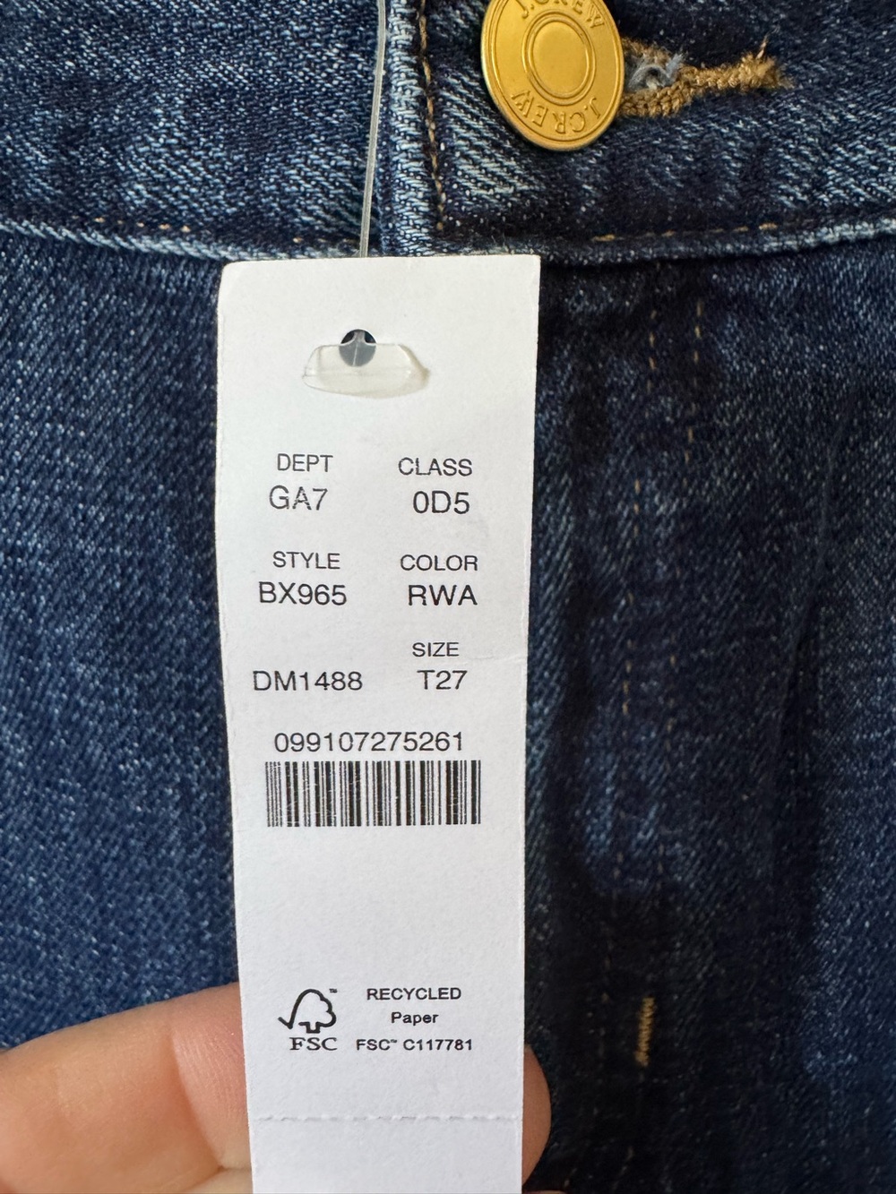 Jcrew Low Rise Wide Leg Jeans Dark Rinse Wash Denim Womens 27 Tall NWT - Picture 4 of 11